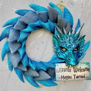 Lucky Dragon Wreath / Front Door / Indoor Outdoor/ Children’s Room Wall